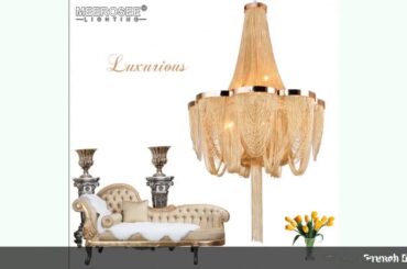 ✓French Empire Chandelier Post Chain Aluminum Suspension Light Hanging