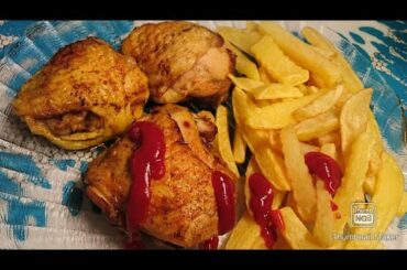 How to Make Crispy French Fries Recipe |Fried chicken in a simple and fast way |easy in two minutes