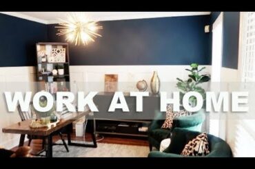 HOME OFFICE REVEAL!!! | dining room to home office transformation