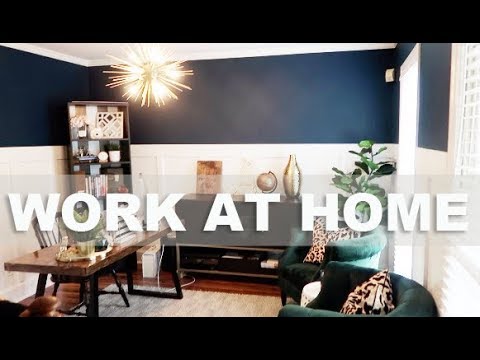 HOME OFFICE REVEAL!!! | dining room to home office transformation HOME OFFICE REVEAL!!! | dining room to home office transformation