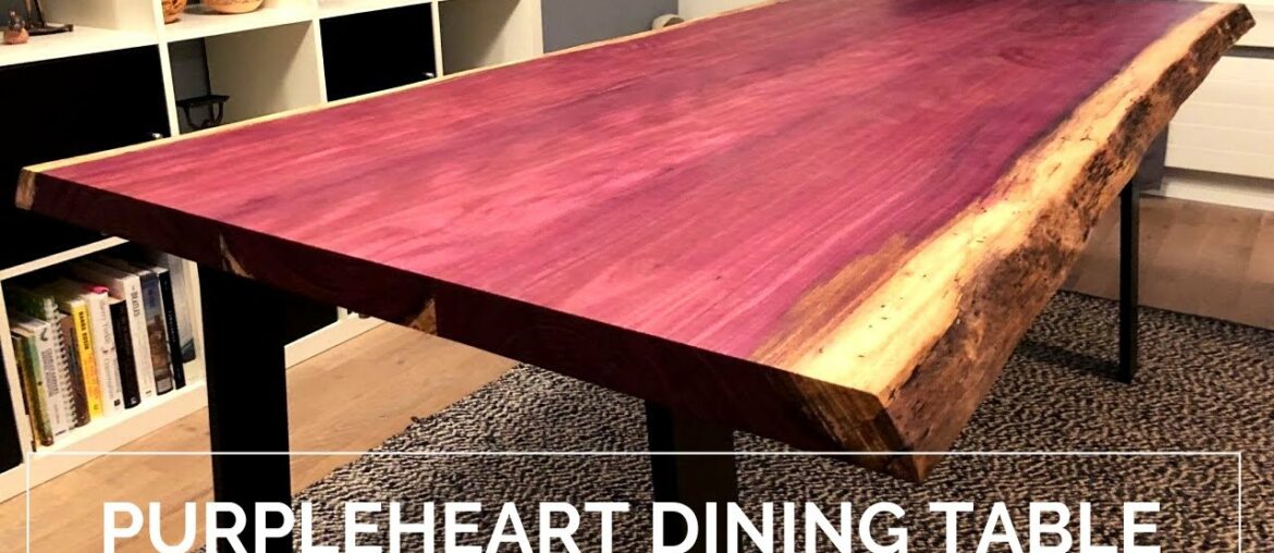 Purple Live Edge Dining Table - Amaranth/Purpleheart