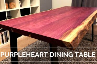 Purple Live Edge Dining Table - Amaranth/Purpleheart
