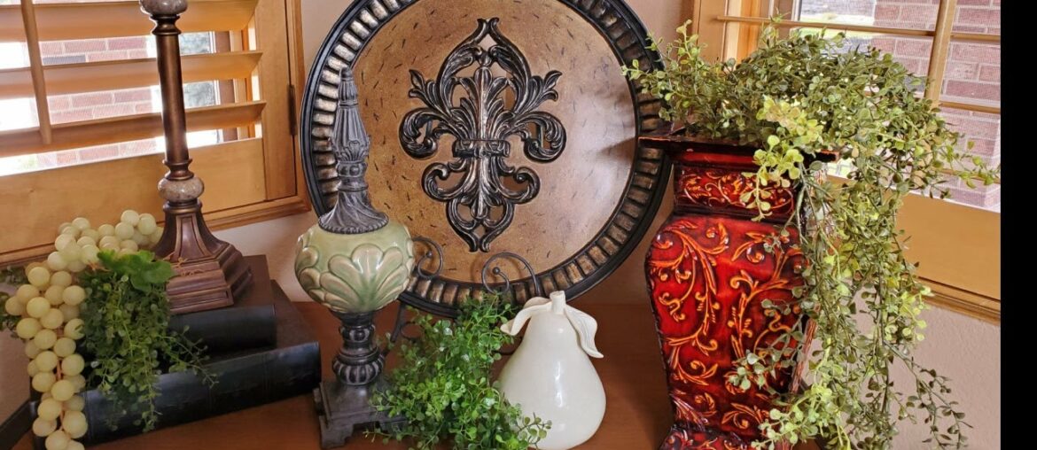 LIVING ROOM STAGED TOUR  -FARMHOUSE DECOR - TUSCAN DECOR - FRENCH COUNTRY DECOR - DECORATE WITH ME