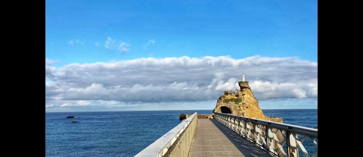 Rocher de la Vierge, (Rock of the Virgin,) Biarritz, France Rocher de la Vierge, (Rock of the Virgin,) Biarritz, France