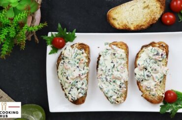 How to make Creamy  Bruschetta with fresh french dressing recipe with Easy Cooking Hub