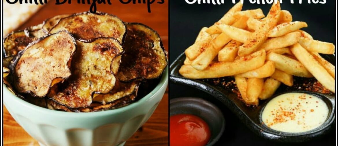Chili French Fries And Chili Brinjal Chips Recipe - Kids Special Recipe by Mums diner.