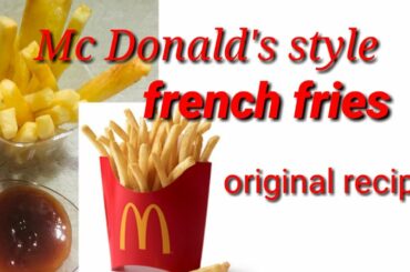 Crispy french fries/home made french fries recipe /restaurent style perfect french fries.