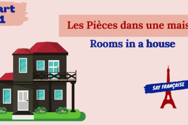 Rooms in a house in French (Les Pièces dans une Maison) Vocabulary Building Series Part 1