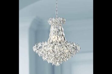 Hykolity 6-Light Crystal Pendant Chandelier Lighting, 13.5 inch Modern French Empire Ceiling Li...