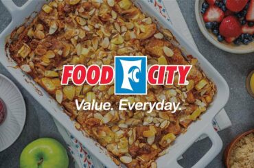 Food City Overnight Almond Butter-Apple French Toast Casserole Recipe