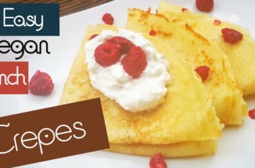 EASY VEGAN CREPE recipe - French style with only 4 ingredients!