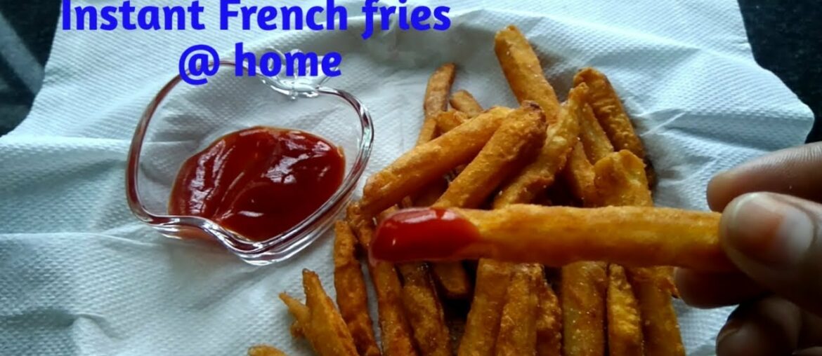 Homemade French Fries Recipe in Telugu || Crispy Potato Fries || Instant French Fries