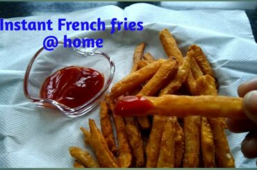 Homemade French Fries Recipe in Telugu || Crispy Potato Fries || Instant French Fries