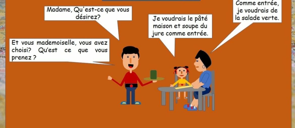 Ordering food in French at a Restaurant ( Explained in Hindi and English)