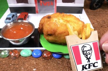 Miniature Cooking KFC Chicken & French Fries Set | Mini Cooking Recipe | Tiny Cuisine