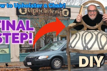 HOW TO! Upholstering a Dining Chair for PART 5 FINAL STEP!: Double Piping