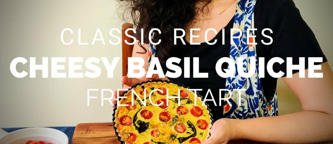 French quiche recipe | Cheesy basil quiche recipe | Recipe in hindi |