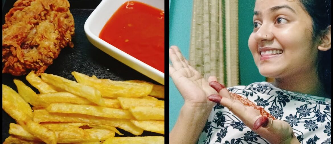 Crispy Chicken & French fries recipe........ In Bangla........