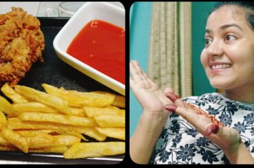 Crispy Chicken & French fries recipe........ In Bangla........