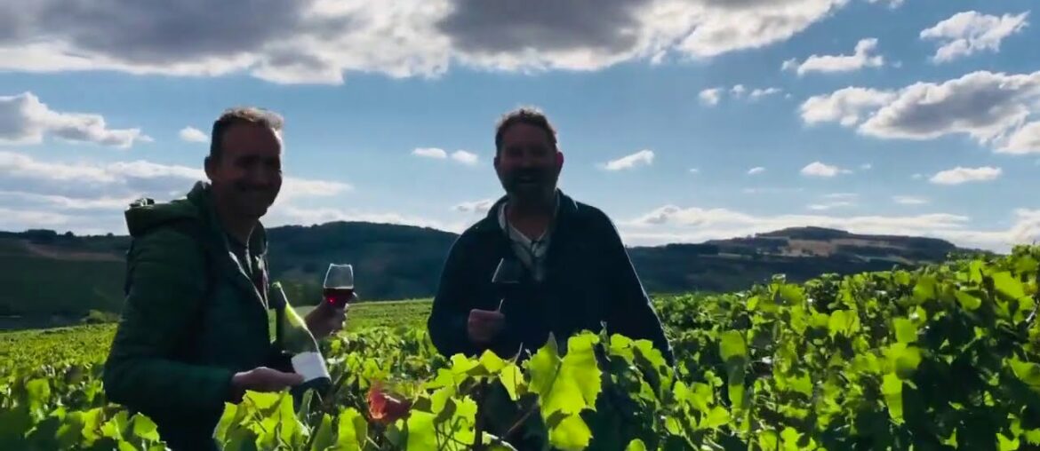 Vineyard Tasting in Burgundy, Maranges 1er Cru, Le Clos des Loyères. Vineyard Tasting in Burgundy, Maranges 1er Cru, Le Clos des Loyères.