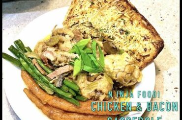 French Style Chicken Mushroom Casserole, Ninja Foodi Cheekyricho Cooking Youtube Video Recipe 1,405