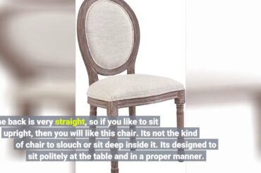 Modway Emanate French Vintage Upholstered Fabric Fully Assembled, Four Dining Armchairs, Beige