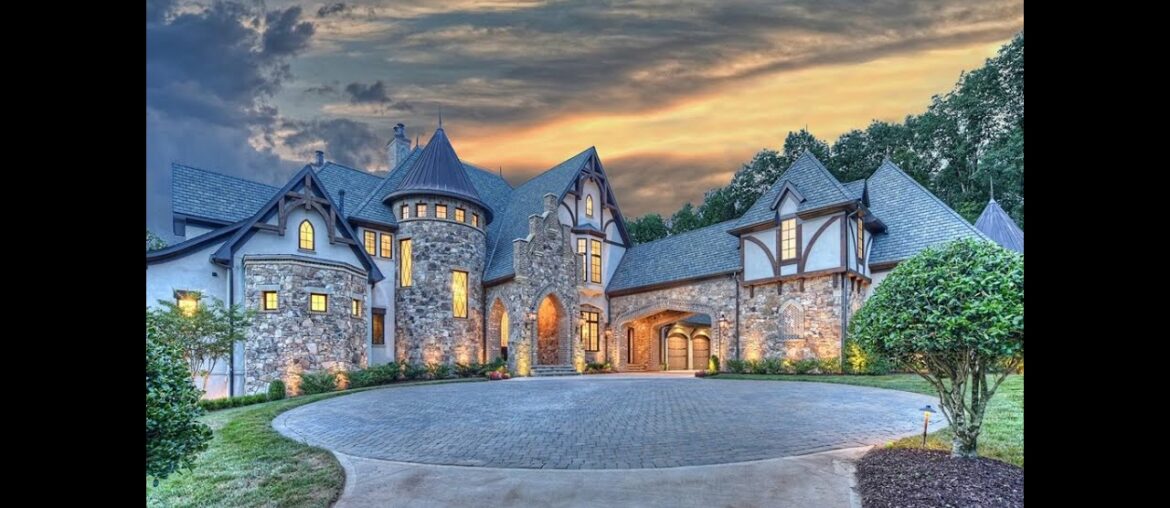 A French Country Manor on 8.63 Acres Overlooking Lake Norman