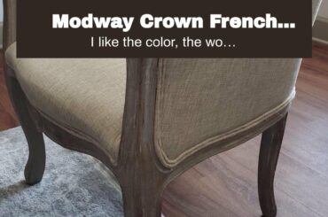 Modway Crown French Vintage Barrel Back Tufted Upholstered Fabric Fully Assembled, Four Dining...