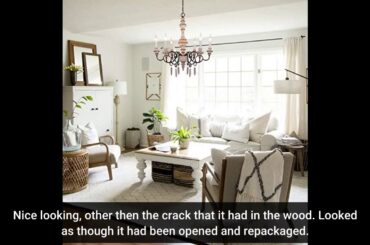 Top Review: OSAIRUOS French Country Chandelier Farmhouse Distressed Wood Hanging Lighting for D...