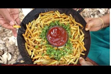 Grandma's village style French Fries Recipe | for Hungry kids/Old people|Grandma Village Food
