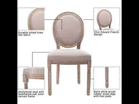 My Review About chairus French Dining Chairs, Distressed Elegant Tufted Kitchen Chairs with Carv My Review About chairus French Dining Chairs, Distressed Elegant Tufted Kitchen Chairs with Carv