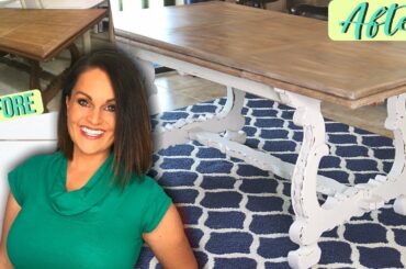⭐️TRASH TO TREASURE Farmhouse Dining Table MAKEOVER | FURNITURE FLIP