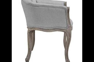 Review About Modway Crown French Vintage Barrel Back Tufted Upholstered Fabric Dining Armchai