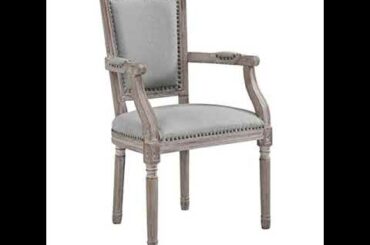 My Review Modway Penchant French Vintage Upholstered Fabric Dining Armchair with Nailhead