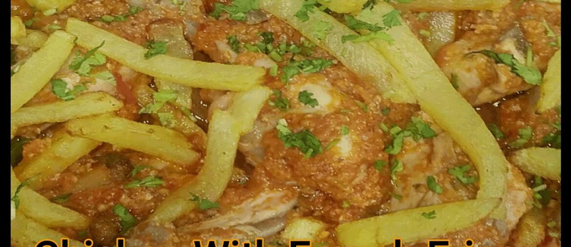 Chicken with French Fries|French Fries Chicken|Unique Recipe|Cooking with Mehreen Javaid