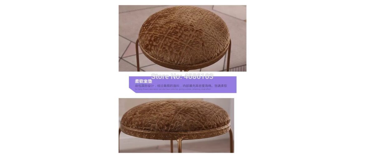 REVIEW  2pieces/lot European Gold Stool Leg Stainless steel Round dining chair nordic kitchen chair