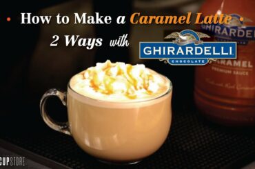 Make a Caramel Latte Recipe USING A FRENCH PRESS | Feat. Ghirardelli