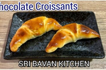 Chocolate Croissants/French Croissants/Croissants recipe in tamil/Homemade Chocolate Croissants