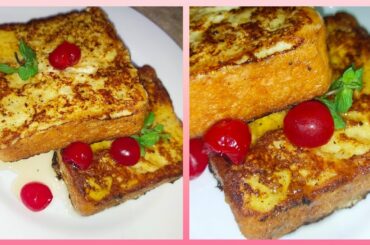 french toast (quick and easy recipe)by the wok on flame