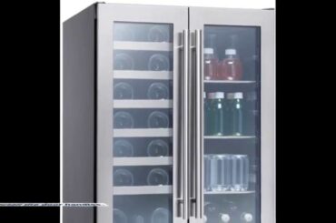 Zephyr Presrv Dual Zone Wine & Beverage Cooler with Glass French Door. 24 Inch 5.15 cu. ft. Ref...