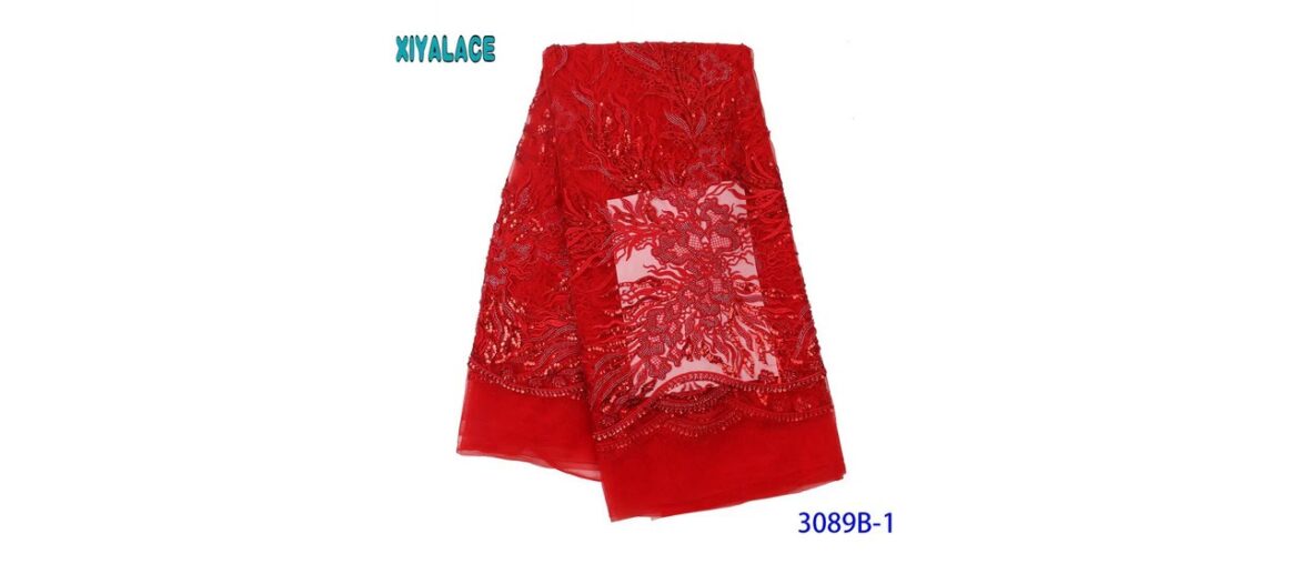 ✦ Red Wine African Lace Fabric 2019 Embroidered Nigerian Beaded Laces Fabric High Quality French Tu ✦ Red Wine African Lace Fabric 2019 Embroidered Nigerian Beaded Laces Fabric High Quality French Tu