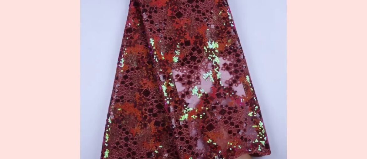 ✅African Wine Organza Sequins Lace Fabric 2019 Hot Sale Nigerian Weddin ✅African Wine Organza Sequins Lace Fabric 2019 Hot Sale Nigerian Weddin