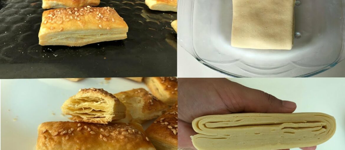 french puff pastry recipe step by step/perfect home made puff pastry by cooking baking secret