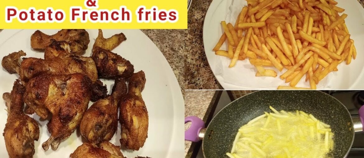 Spicy & Crispy Chicken fry and French fries Recipe/Quick and Easy Recipe