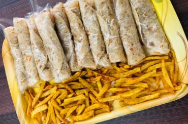 মজাদার চিকেন রোল ও ফ্রেন্স ফ্রাই রেসিপি | Chicken Roll Recipe | French Fry Recipe |