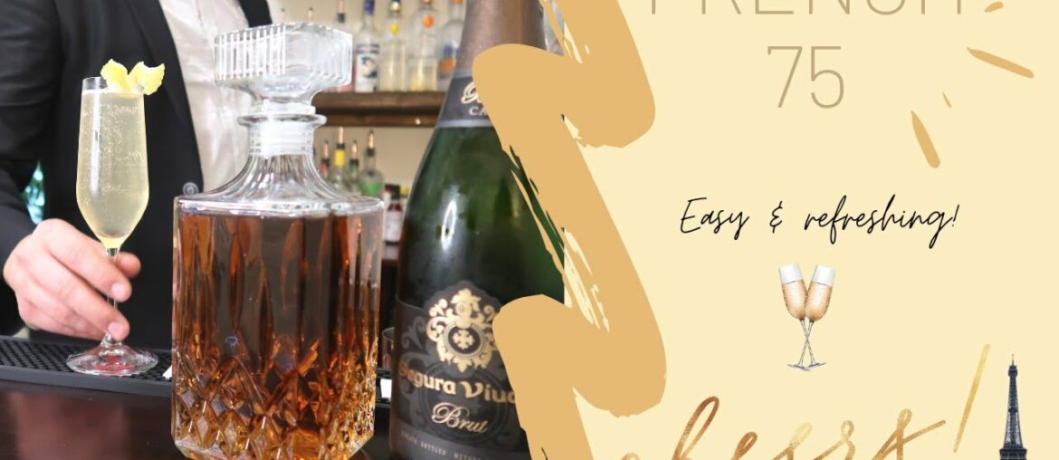 French 75 - easy & refreshing champagne cocktail! | Mr Wineowine |