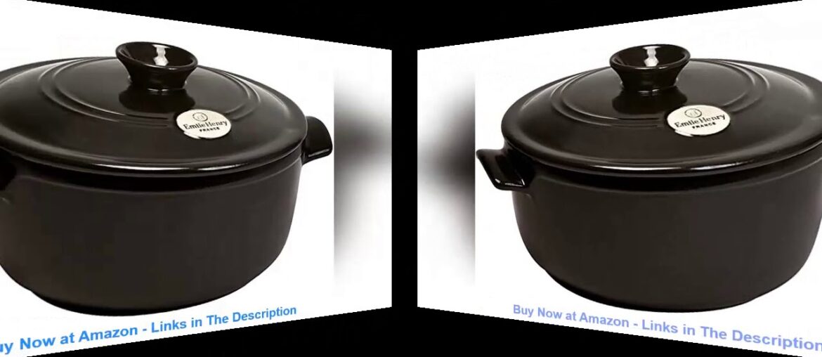 ⭐️ Emile Henry France Flame Round Stewpot Dutch Oven 2.6 quart Charcoal Must Have ⭐️ Emile Henry France Flame Round Stewpot Dutch Oven 2.6 quart Charcoal Must Have