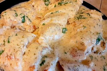 French cuisine: Supremes de Poulet a l'Estragon/Tarragon chicken breast/Куриная грудка с эстрагоном