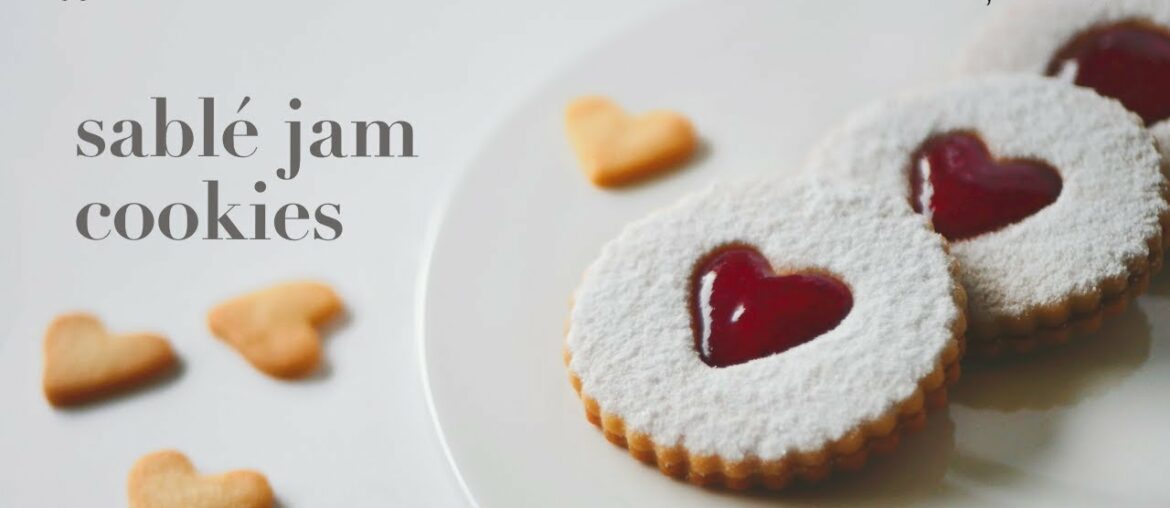 French Sablé Jam Cookies Recipe: A Delicate Jam Filled Sandwiches.(Sablés à la Confiture, ASMR) French Sablé Jam Cookies Recipe: A Delicate Jam Filled Sandwiches.(Sablés à la Confiture, ASMR)