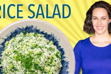 Cool Rice and Cucumber Salad with Yogurt - French-Style Rice Salad - How to Use Leftover Rice